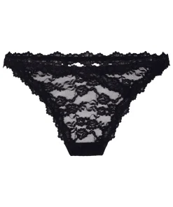 Hoch geschnittener String Aveline - Schwarz