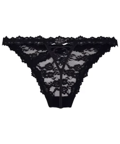 Hoch geschnittener String Aveline - Schwarz
