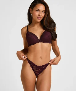 Hoch geschnittener String Aveline - Lila