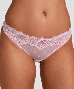 Hoch geschnittener String Camellia - Rosa