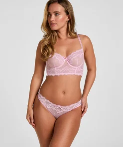 Hoch geschnittener String Camellia - Rosa