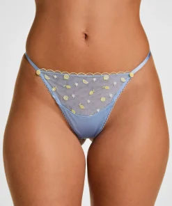 Hoch geschnittener String Harriet - Blau