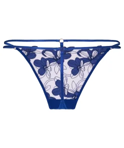 Hoch geschnittener Tanga Beatrice - Blau