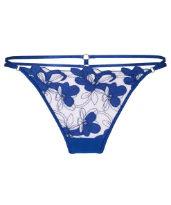 Hoch geschnittener Tanga Beatrice - Blau