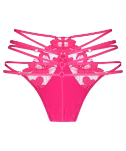 hoher Taille Hoch geschnittener String Beatrice - Rosa