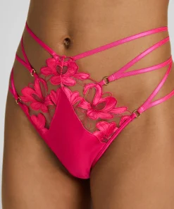 hoher Taille Hoch geschnittener String Beatrice - Rosa