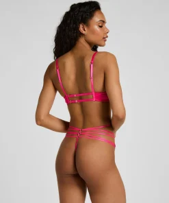 hoher Taille Hoch geschnittener String Beatrice - Rosa