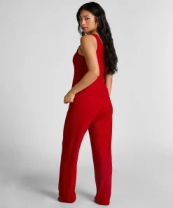 Hose Brushed Jersey - Rot