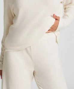 Hose Brushed Jersey - Weiß