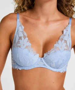 Ingrid Wattierter Bügel-BH - Blau