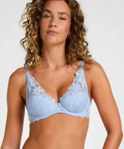 Ingrid Wattierter Bügel-BH - Blau