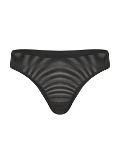 Invisible Brazilian Stripe Mesh - Schwarz