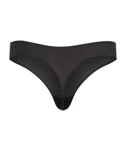Invisible String Stripe Mesh - Schwarz