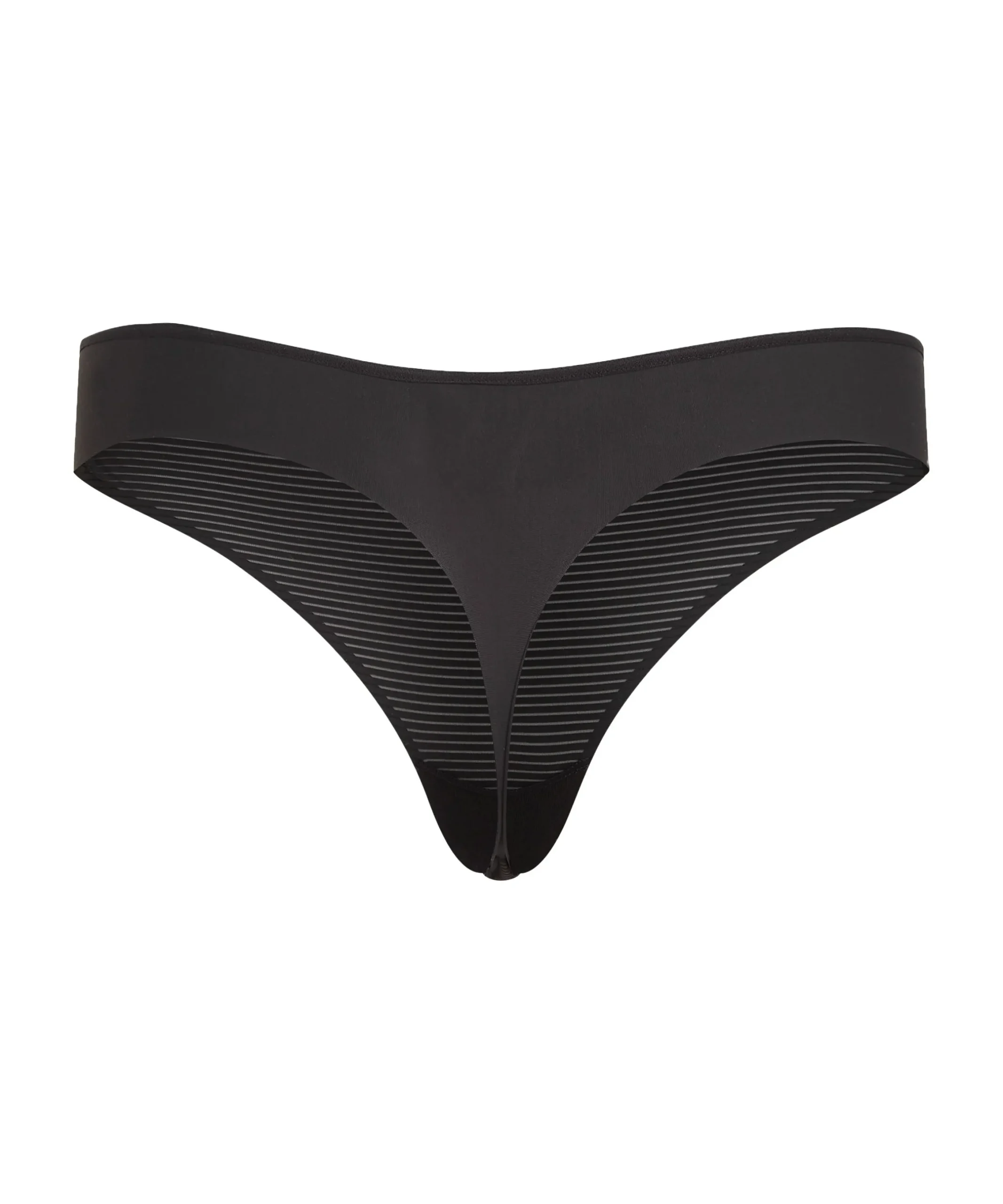 Invisible String Stripe Mesh - Schwarz
