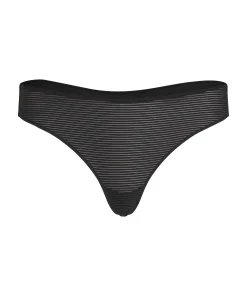 Invisible String Stripe Mesh - Schwarz