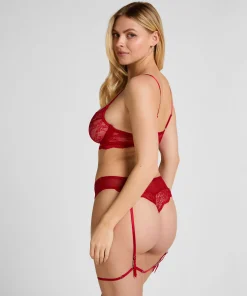 Isabelle High-Waist Highleg String - Rot