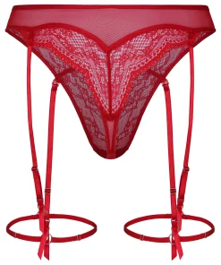 Isabelle High-Waist Highleg String - Rot