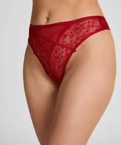 Isabelle High-Waist Highleg String - Rot