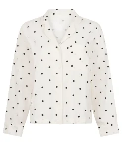 Jacke aus Baumwolle mit Punkten - Weiß