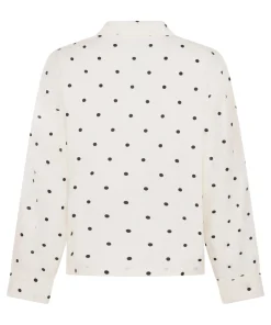 Jacke aus Baumwolle mit Punkten - Weiß