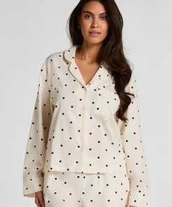 Jacke aus Baumwolle mit Punkten - Weiß