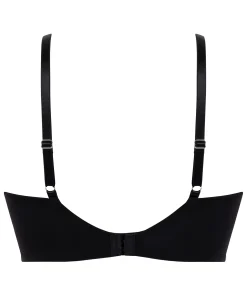 Jemima Gepolsterter Longline-Push-up-BH mit Bügel - Schwarz