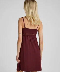 Jersey-Negligé mit Spitze - Lila