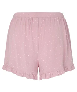 Jersey-Shorts mit Rüschen - Rosa