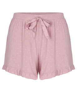 Jersey-Shorts mit Rüschen - Rosa