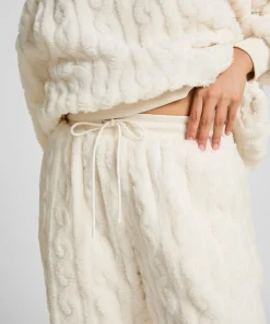 Jogger Cable Fleece - Weiß