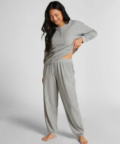 Jogger Waffelstrick - Grau