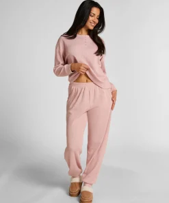 Jogger Waffelstrick - Rosa