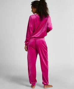 Jogginghose Velours - Rosa