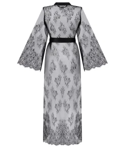 Kimono Allover Lace - Schwarz