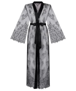 Kimono Allover Lace - Schwarz