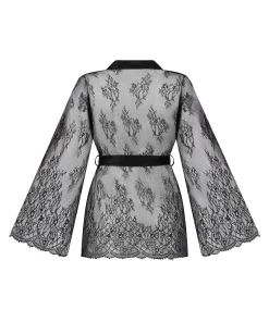 Kimono Allover-Spitze - Schwarz