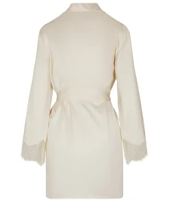 Kimono aus Satin Valerie - Weiß