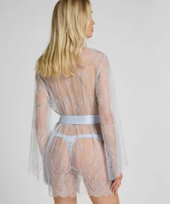 Kimono aus Spitze - Blau