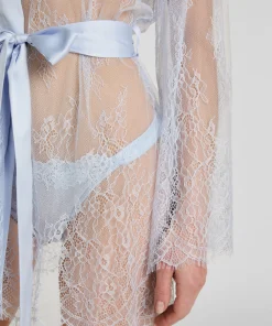 Kimono aus Spitze - Blau