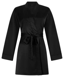 Kimono Satin - Schwarz