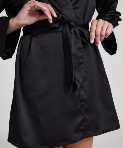 Kimono Satin - Schwarz