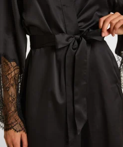 Kimono Satin - Schwarz