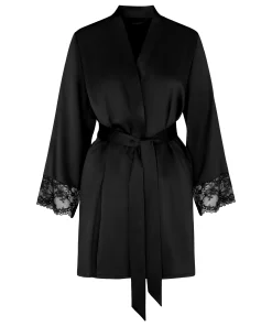 Kimono Satin - Schwarz