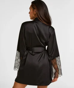 Kimono Satin - Schwarz