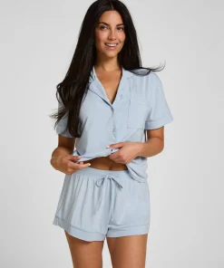 Kurzärmelige Jersey-Jacke Essential - Blau