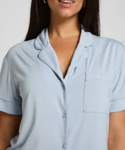 Kurzärmelige Jersey-Jacke Essential - Blau