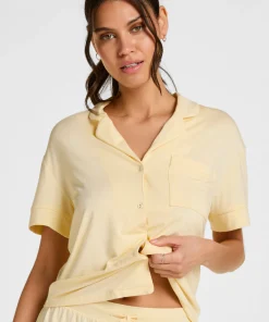 Kurzärmelige Jersey-Jacke Essential - Gelb