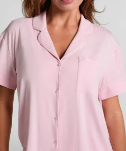 Kurzärmelige Jersey-Jacke Essential - Rosa