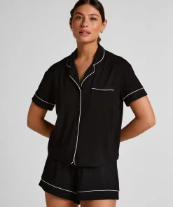 Kurzärmelige Jersey-Jacke Essential - Schwarz