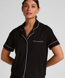 Kurzärmelige Jersey-Jacke Essential - Schwarz